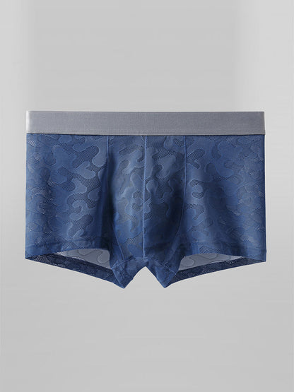 3 Pack Men's Graphene Anti-Bacterial Hollow Lace Ultra-Thin Trunks