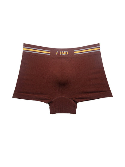 3 Pack ALLMIX Men's Sexy Striped Seamless Low Waist Boxers Briefs