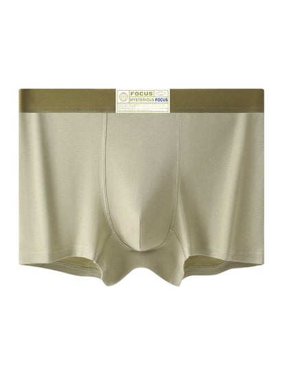 3 Pack Men's Cotton Breathable Antibacterial Quick-Dry U-Shaped Trunks