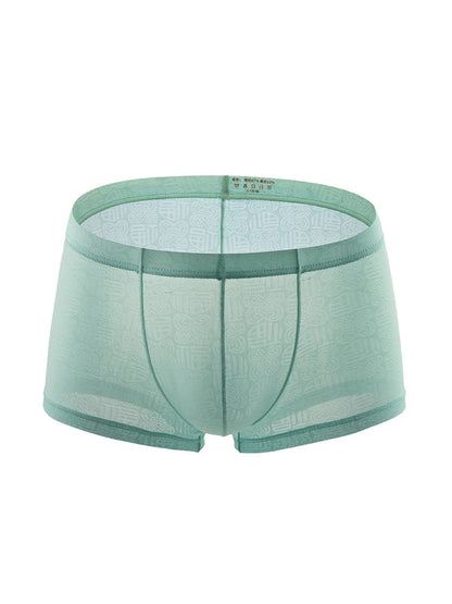4 Pack Men's Sexy Breathable Jacquard Trunks