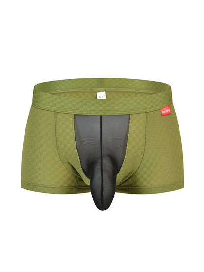 2 Pack Men's U-Pouch Ice Silk Sexy Trunks