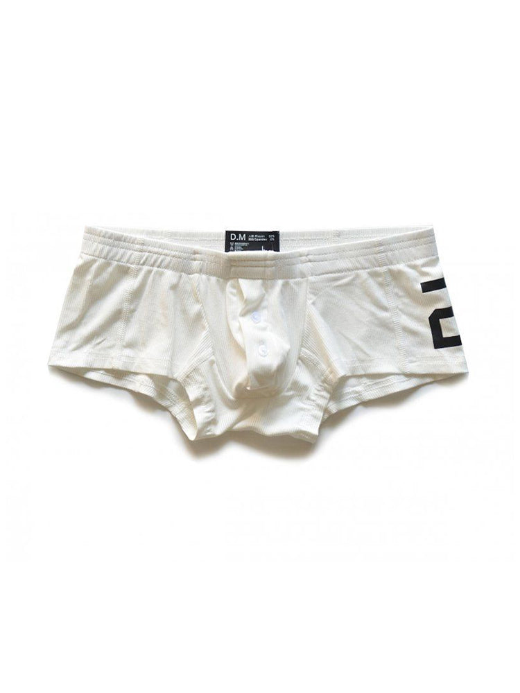 Men's Solid Color Comfortable Button-down Trunks