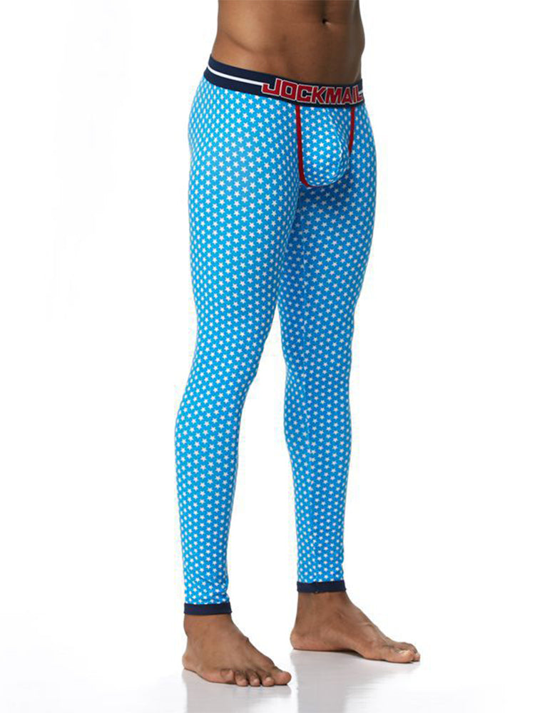 Men's Star Print Cotton Thermal Pants