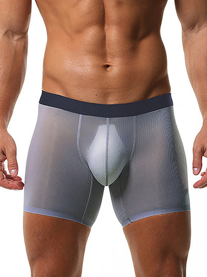 2 Pack Men's Breathable Athletic Mesh Boxer Briefs
