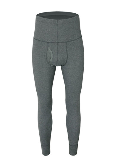 Men's High Waist Plus Fleece Cotton Warm Pants with  with Fly