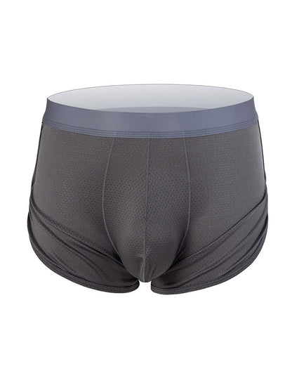 3 Pack Men's Mid Waist Breathable Mesh Home Aloha Boxers
