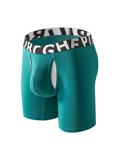 2 Pack Men's Long-Leg Anti-Chafing Performance Boxer Briefs