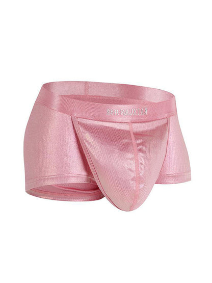 Men's Metallic Glossy Big Pouch Boxer with Fly