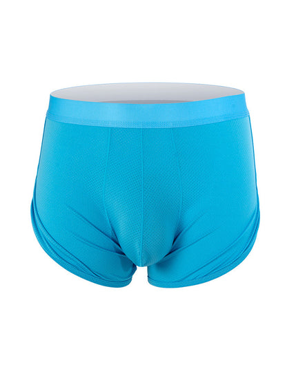 3 Pack Men's Mid Waist Breathable Mesh Home Aloha Boxers