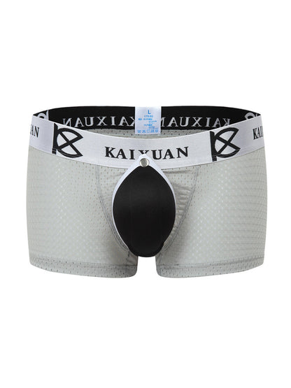 2-pack Men's Sexy Detachable Curled Cup Snap Hip Boxer Briefs
