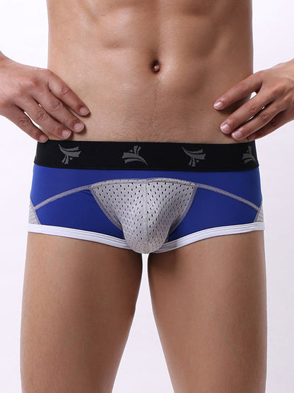 3 Pack Men's Nylon Mesh Breathable U-Pouch Trunks
