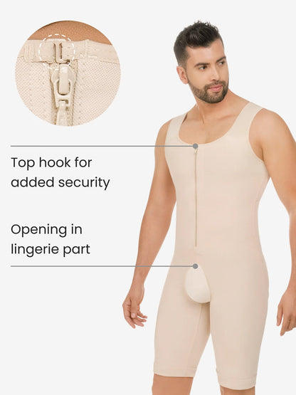 Men's Abdomen Body Shaper Legs Control Bodysuit