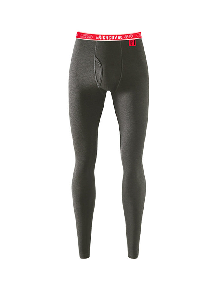 Men's Thermal Pants with Fleece Lining. Thickened Sports Base Layer Pants