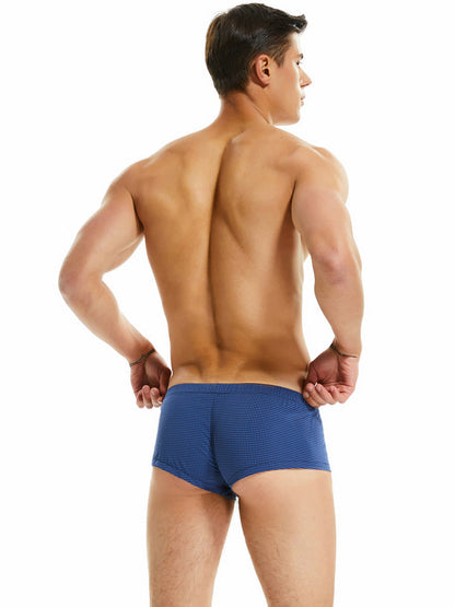 Men's Relaxed Plaid Trunks with Button Fly