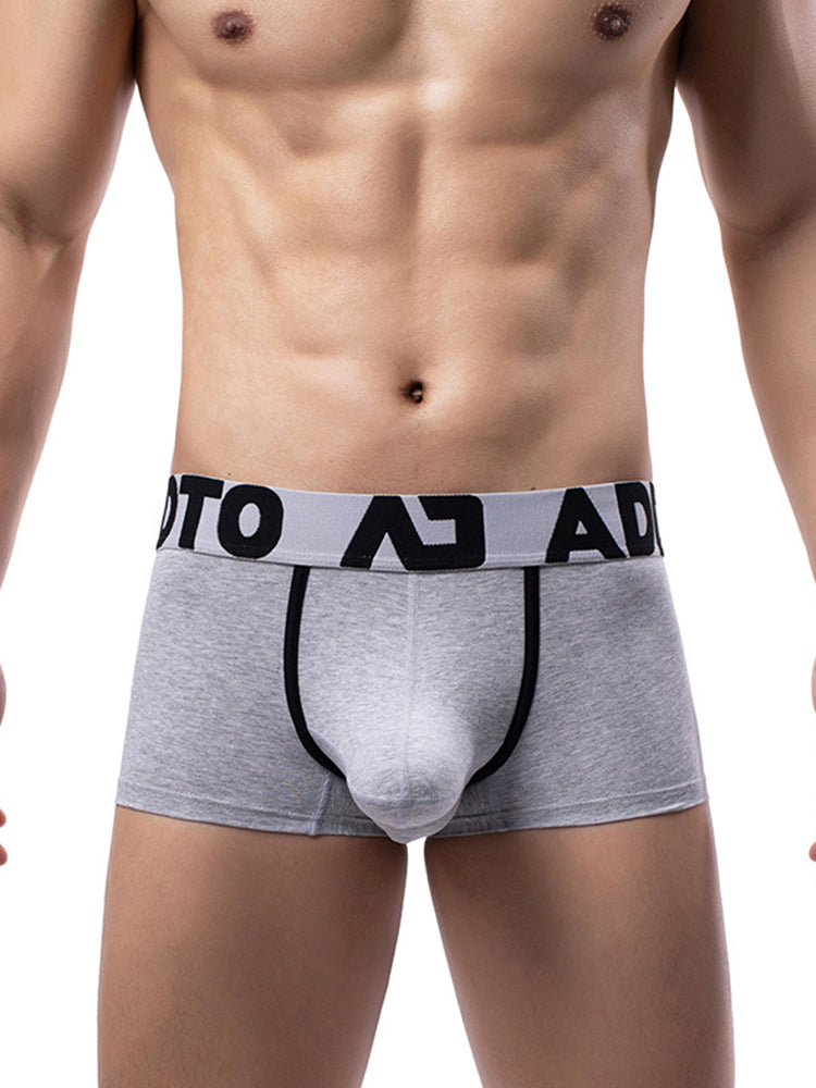 Men's Gun and Bullet Separation Large Pouch U-Convex 3D Cut Loose Trunks