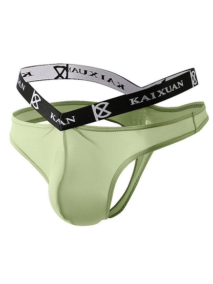 3 Pack Men's Sexy Ice Silk Mesh Breathable Erotic Thong & Strings