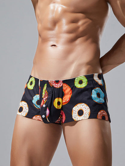 2 Pack Men's Cotton Casual Trunks Underwear