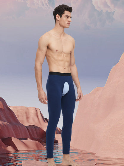 Men's Pure Cotton Open Crotch Breathable Warm Pants