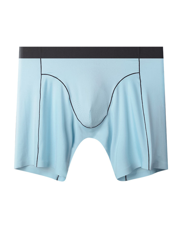Men's Sports Anti-Chafing Ice Silk Quick-Dry Boxers Briefs & Midway Briefs
