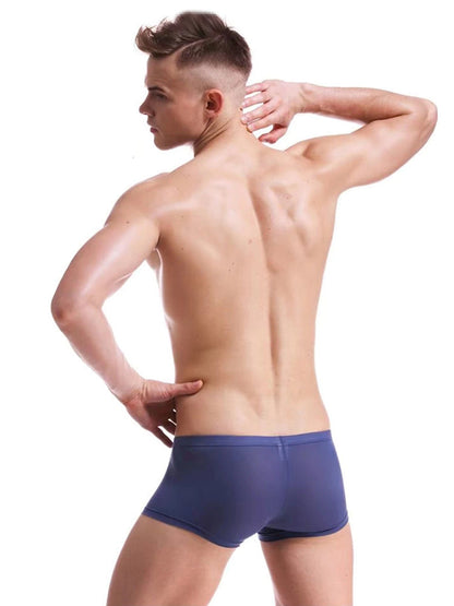 Thin Breathable Ice Silk U Convex Boxers for Men