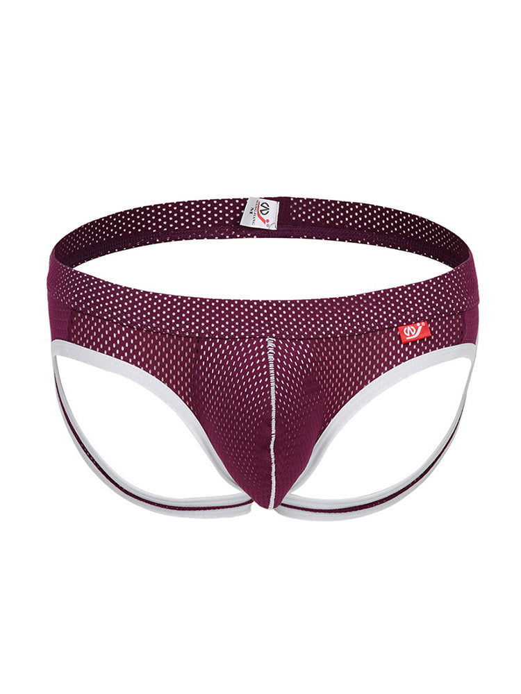 4 Pack Men's Low Waist Sexy Breathable Butt Lifting Stylish Comfortable Jockstrap