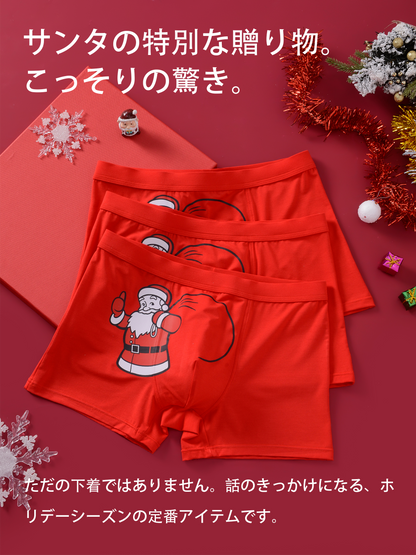 サンタの袋ボクサー 60sモダール下着 ― クリスマス限定