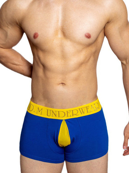 2 Pack Men's Mesh Transparent Open-Cut Cotton Mesh Trunks