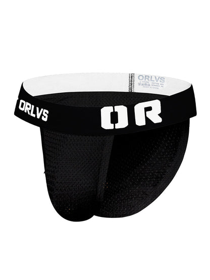 2 Pack Men's Sexy Transparent Seamless Mesh Solid Color Breathable Trunks & Bikini