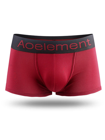 4 Pack Men's Breathable Plain Pouch Trunks