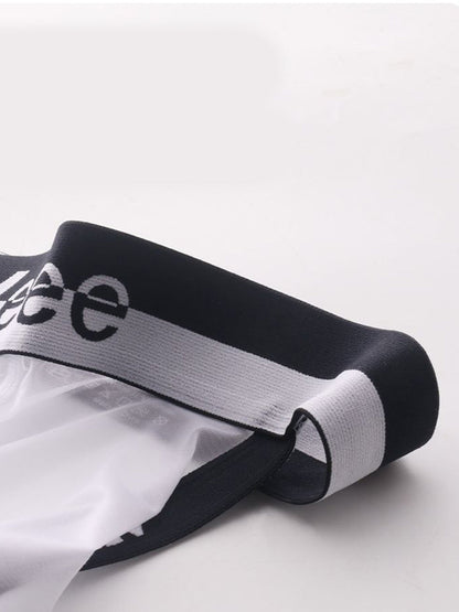 Men's Ice Silk Hip Hollow Mesh Boxer Briefs