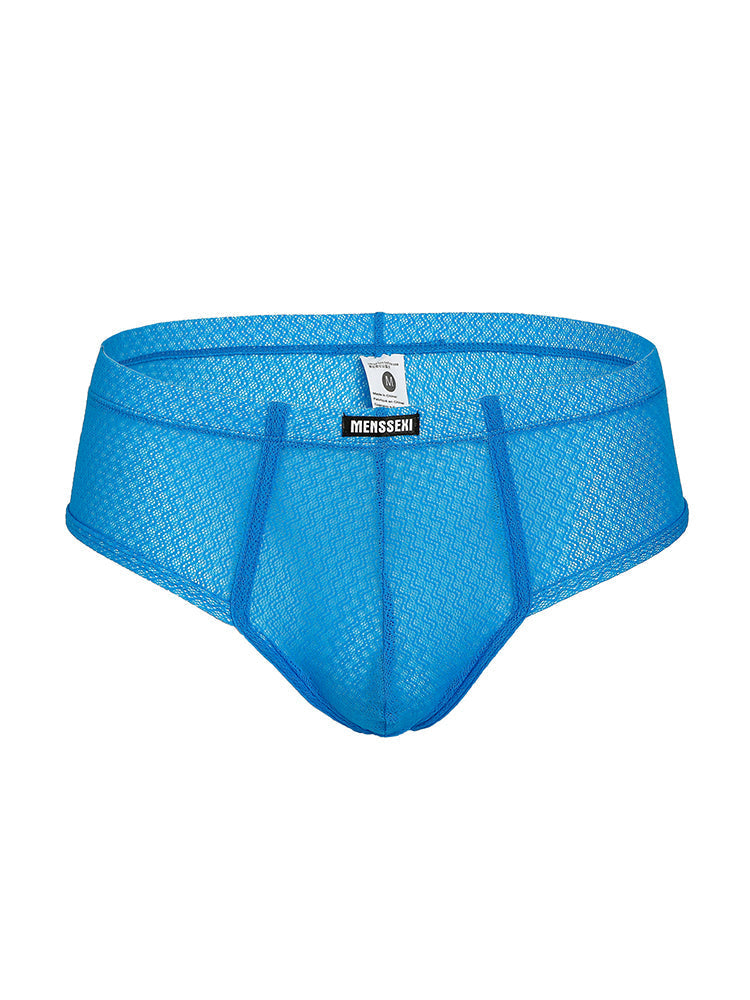 2 Pack Men's Low-Rise Lace Semi-Transparent Trunks