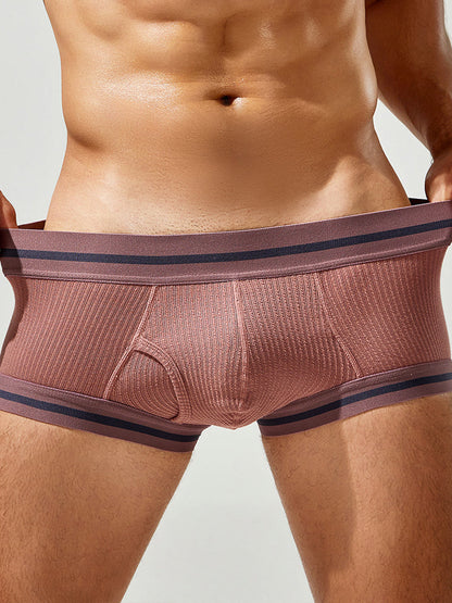 2 Pack Men's Spliced Color Trunks with Functional Fly