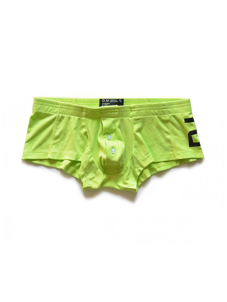 Men's Solid Color Comfortable Button-down Trunks