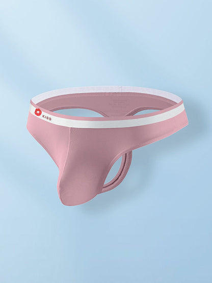 3 Pack Men's Ice Silk Sexy U-Shaped Pouch Kiss Thong