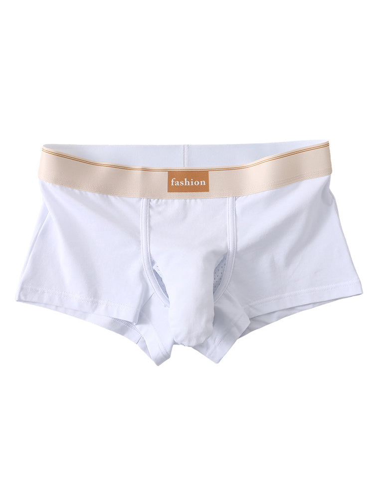 3 Pack Men's Elephant Trunks Gun and Bullet Separation Solid Color Cotton Sexy Boxer Briefs