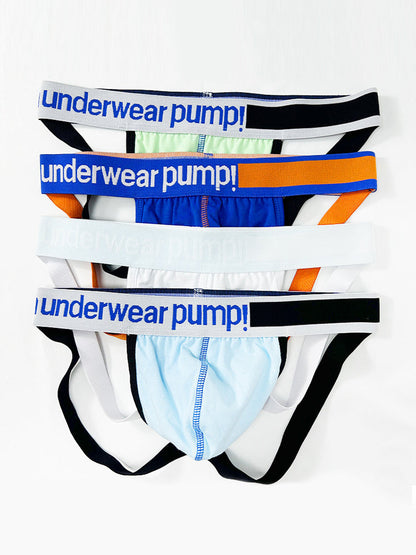 2 Pack Men's 3D Pouch Open-Back Jockstraps