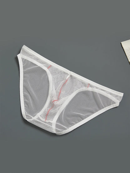 2 Pack Men's See-through Mesh Bikini