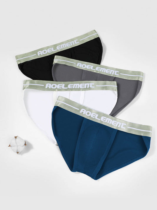 4 Pack Men's Sexy Bikini Brief Style Pouch Underwear
