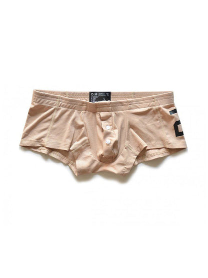 Men's Solid Color Comfortable Button-down Trunks