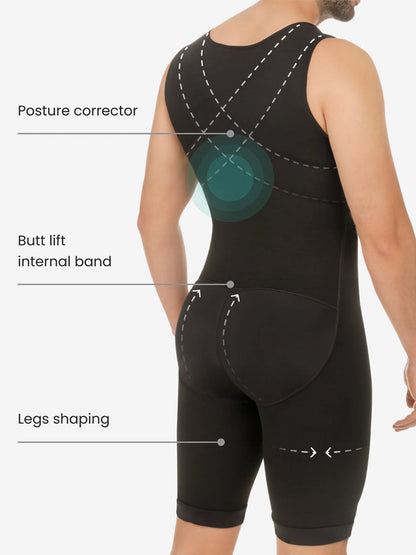 Men's Abdomen Body Shaper Legs Control Bodysuit