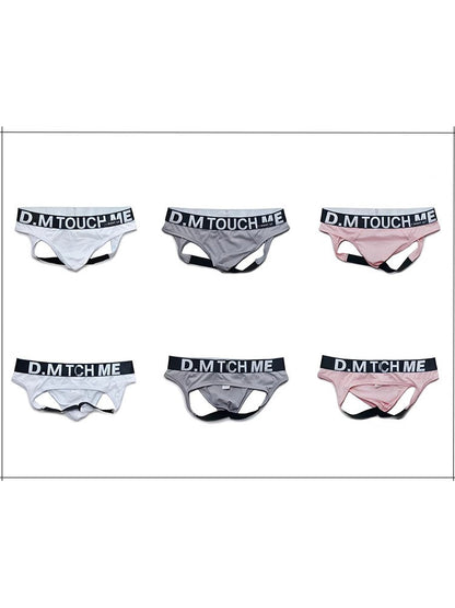 2 Pack Men's Low Waist Mesh Nylon Breathable Jockstrap