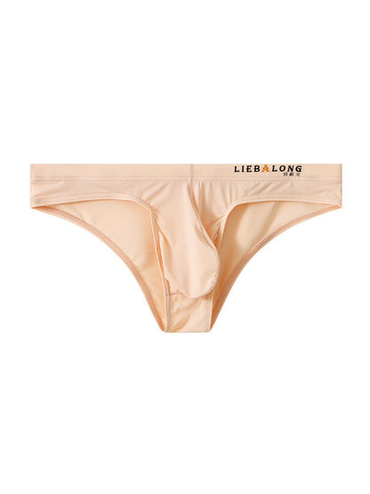4 Pack Men's Ice Silk Low-Rise Big Pouch Sexy Comfortable Bikini