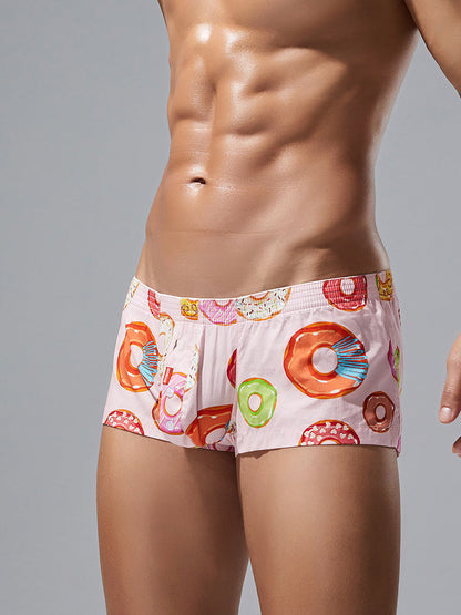 2 Pack Men's Cotton Casual Trunks Underwear
