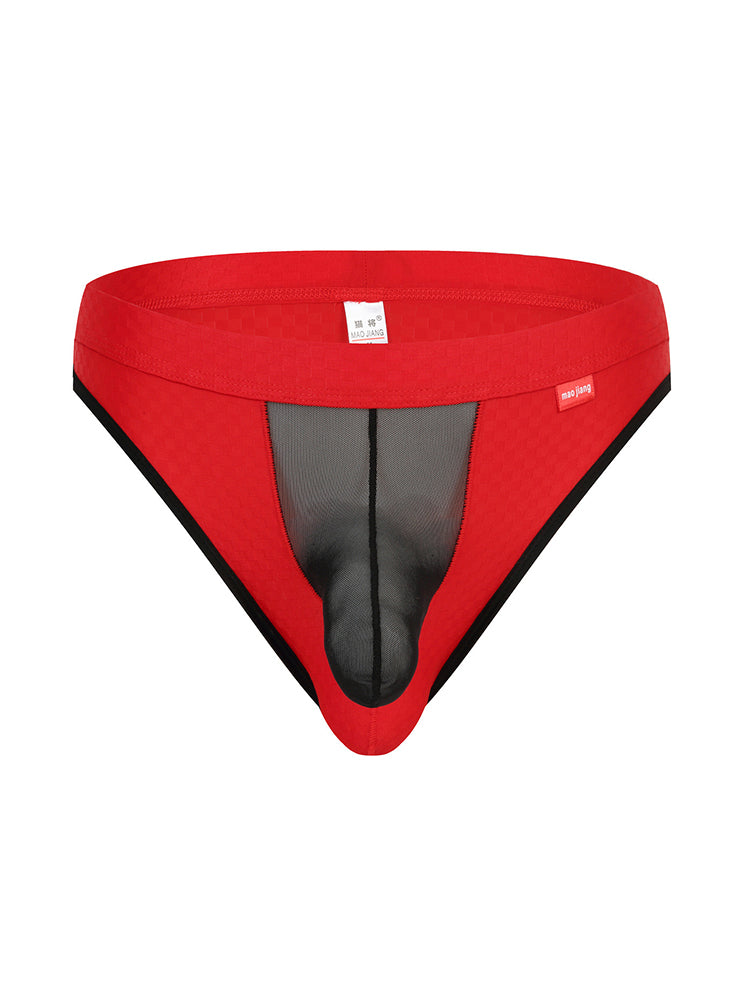 2 Pack Men's Sexy Thongs with Transparent Elephant Trunk