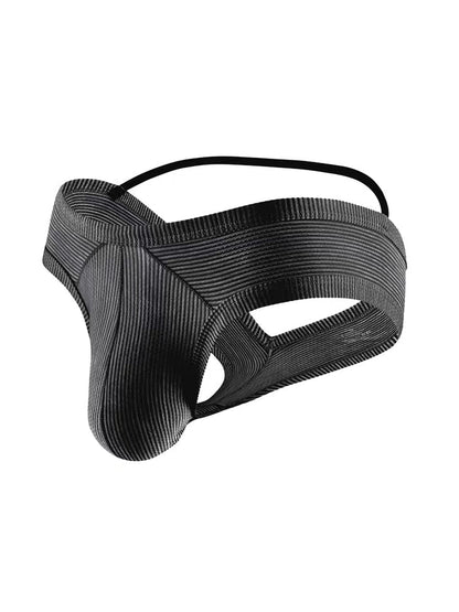 2 Pack Men's Low Rise Back Hollow 3D U-convex Large Pouch T-Back Briefs