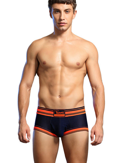 Men's Breathable Mesh Line Trunks with Fly