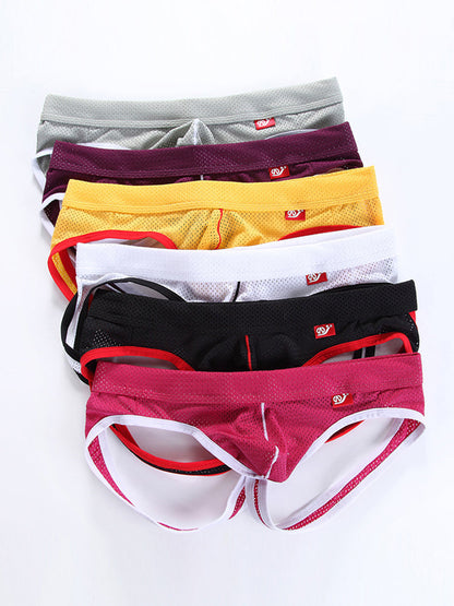 4 Pack Men's Low Waist Sexy Breathable Butt Lifting Stylish Comfortable Jockstrap