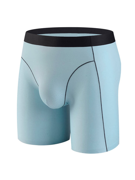 Men's Sports Anti-Chafing Ice Silk Quick-Dry Boxers Briefs & Midway Briefs