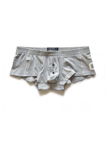 Men's Solid Color Comfortable Button-down Trunks
