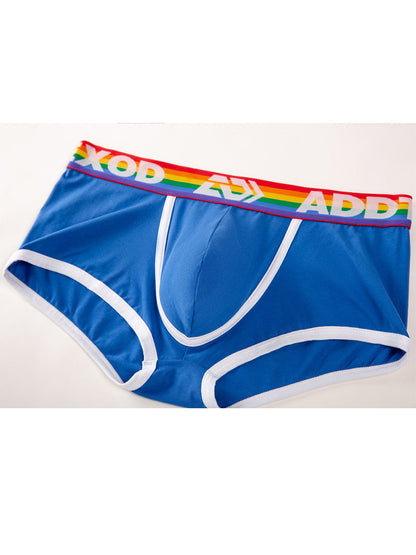 2 Pack Men's Large Pouch Rainbow Trunks